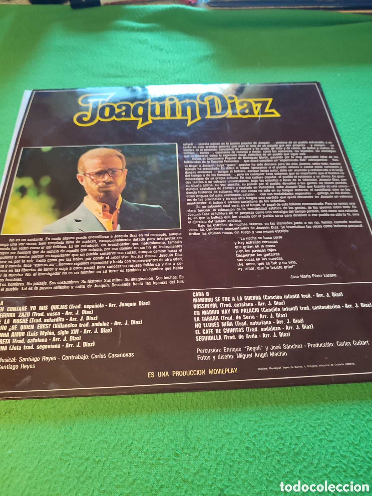 Discos de vinilo: Joaqu&iacute;n D&iacute;az - Del cancionero tradicional vol 1 - Foto 3
