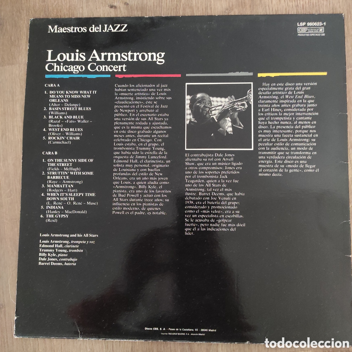 Discos de vinilo: Louis Armstrong - Chicago Concert - Foto 2