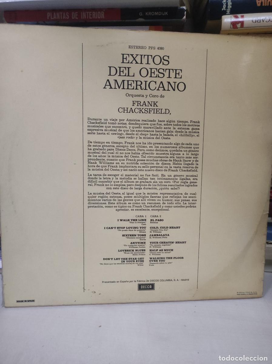Discos de vinilo: Frank Chacksfield, Su Orquesta Y Coro &ndash; Exitos Del Oeste Americano - Foto 2