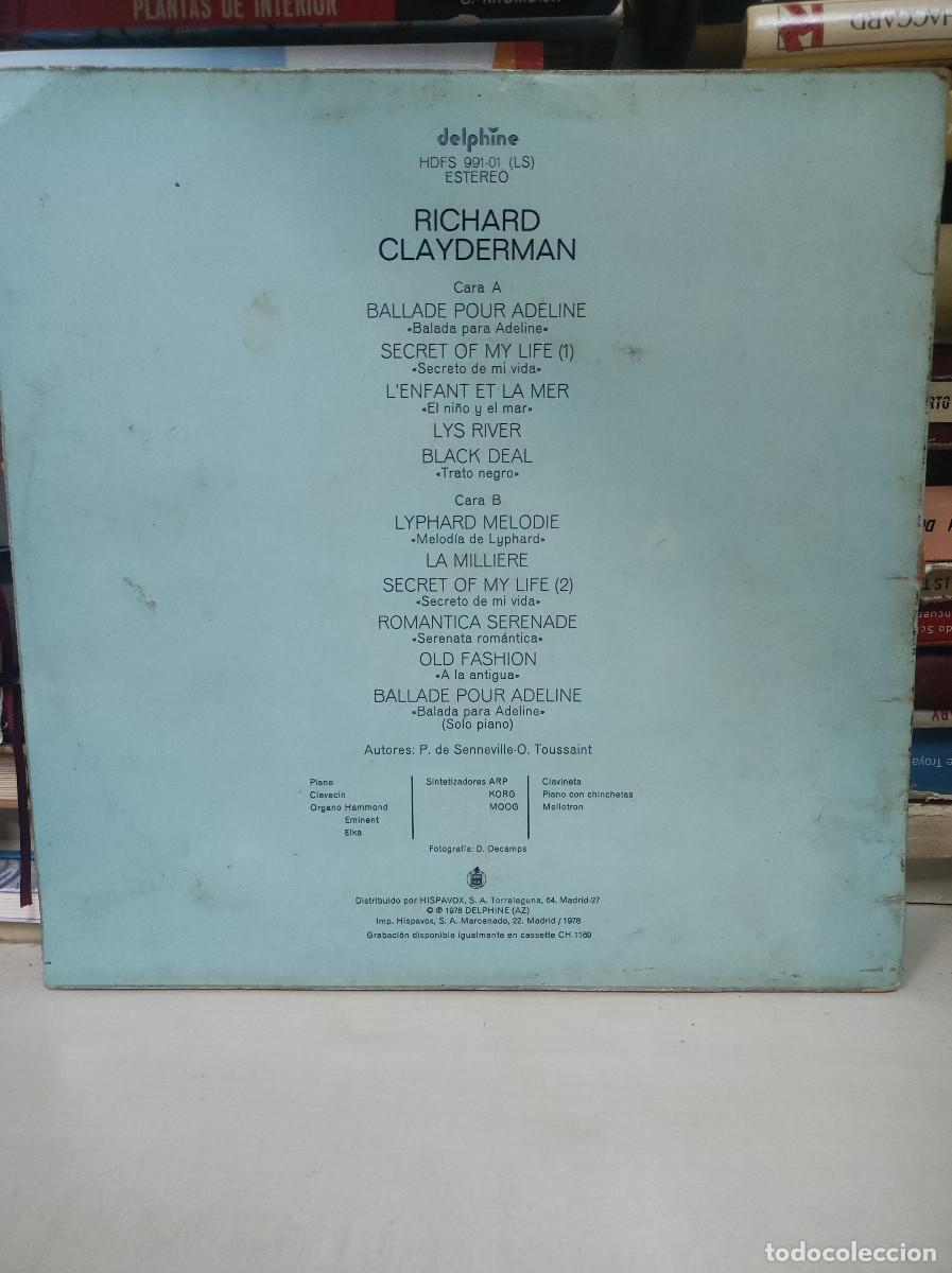 Discos de vinilo: Richard Clayderman &ndash; Balada Para Adeline - Foto 2