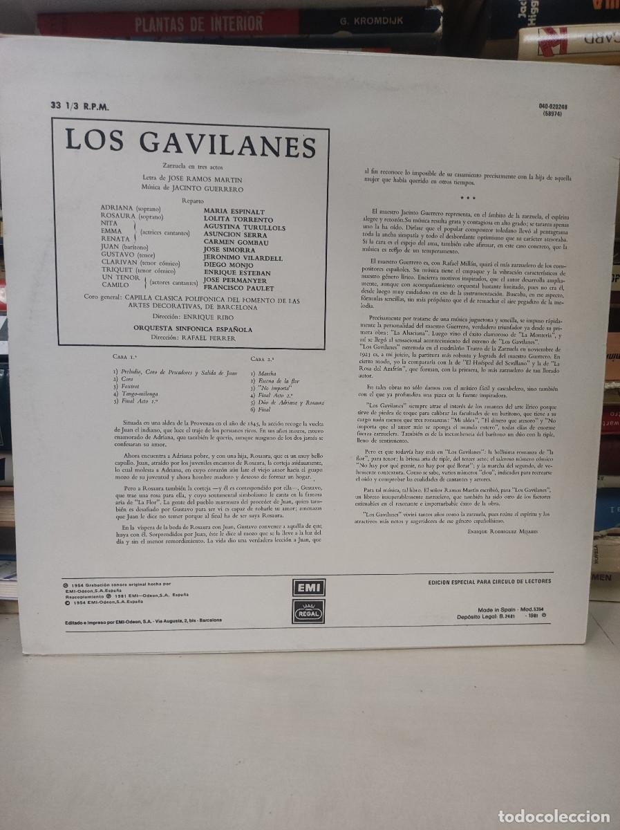 Discos de vinilo: Jacinto Guerrero &ndash; Los Gavilanes - Foto 2