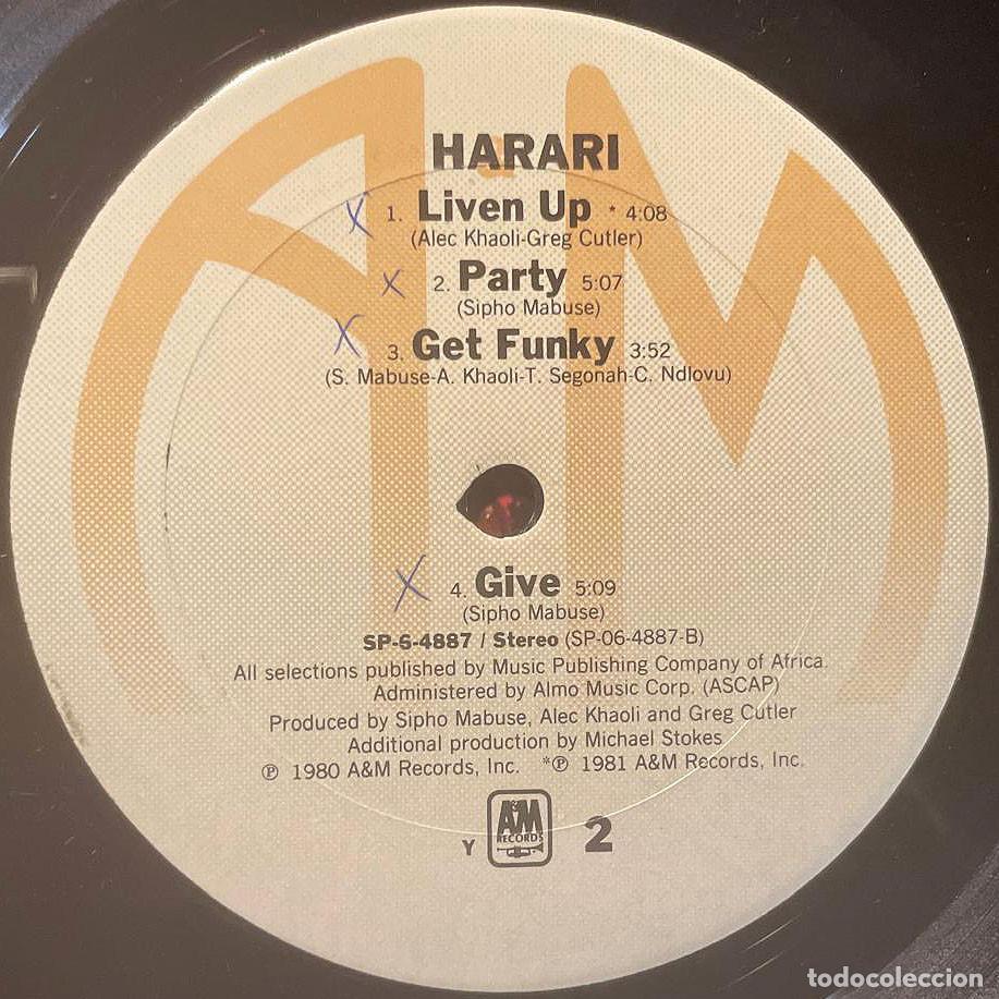 Discos de vinilo: HARARI / HARARI / LP AM RECORDS 1982 / US - Foto 4