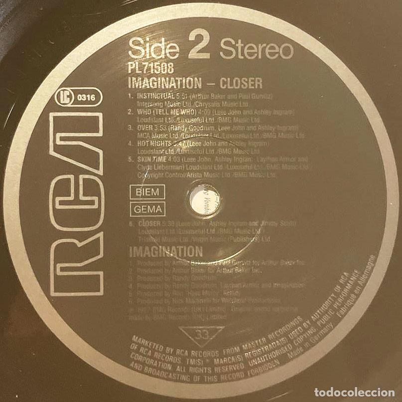 Discos de vinilo: IMAGINATION / CLOSER / LP RCA 1987 / ALEMANIA - Foto 6