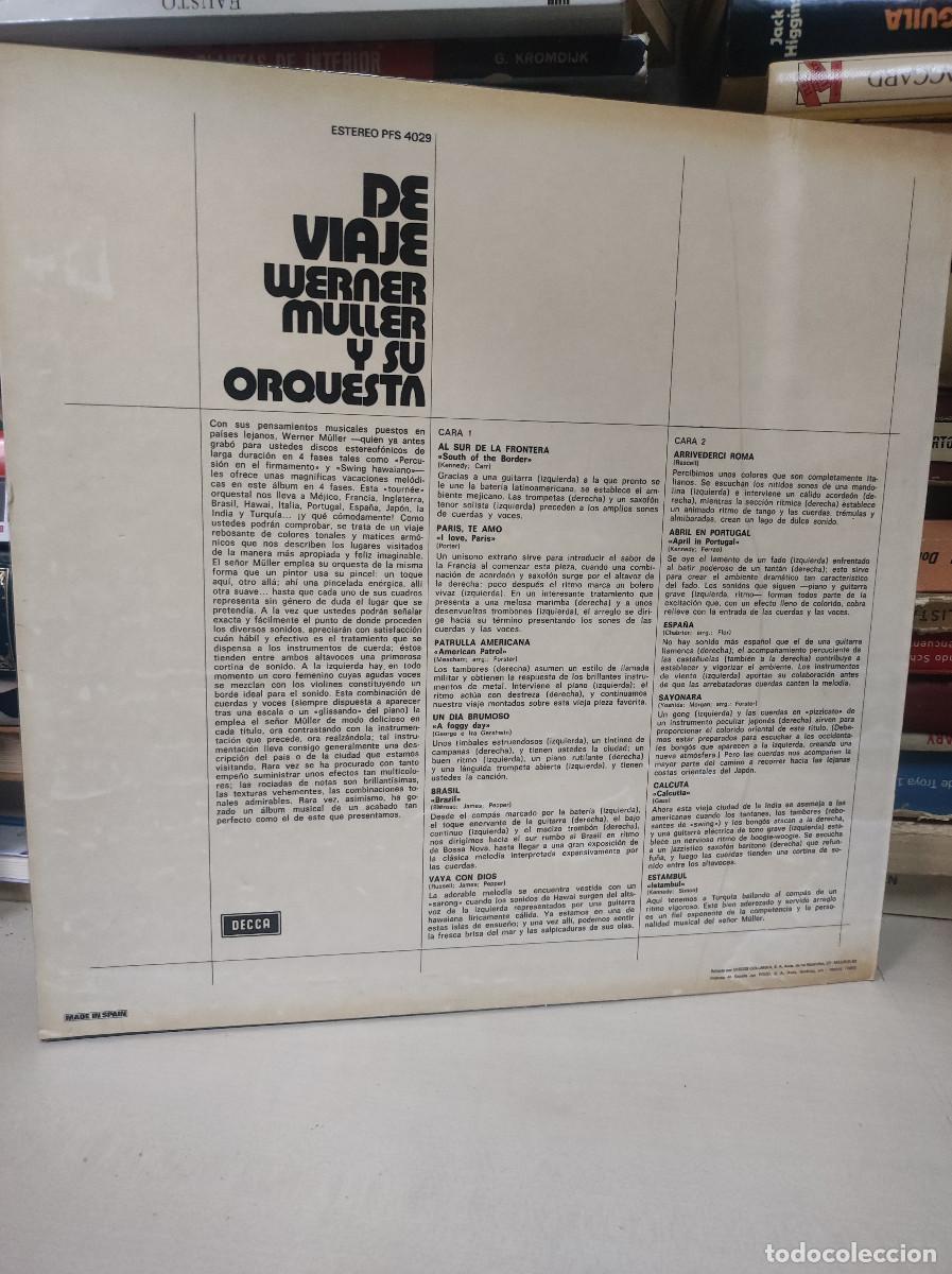 Discos de vinilo: Werner M&uuml;ller Y Su Orquesta &ndash; De Viaje - Foto 2