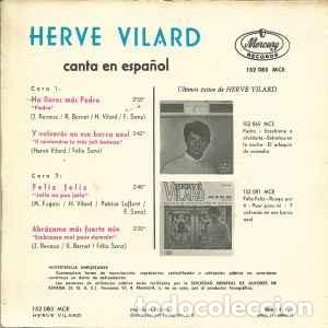 Discos de vinilo: Herv&eacute; Vilard &lrm;&ndash; Canta En Espa&ntilde;ol - Foto 2