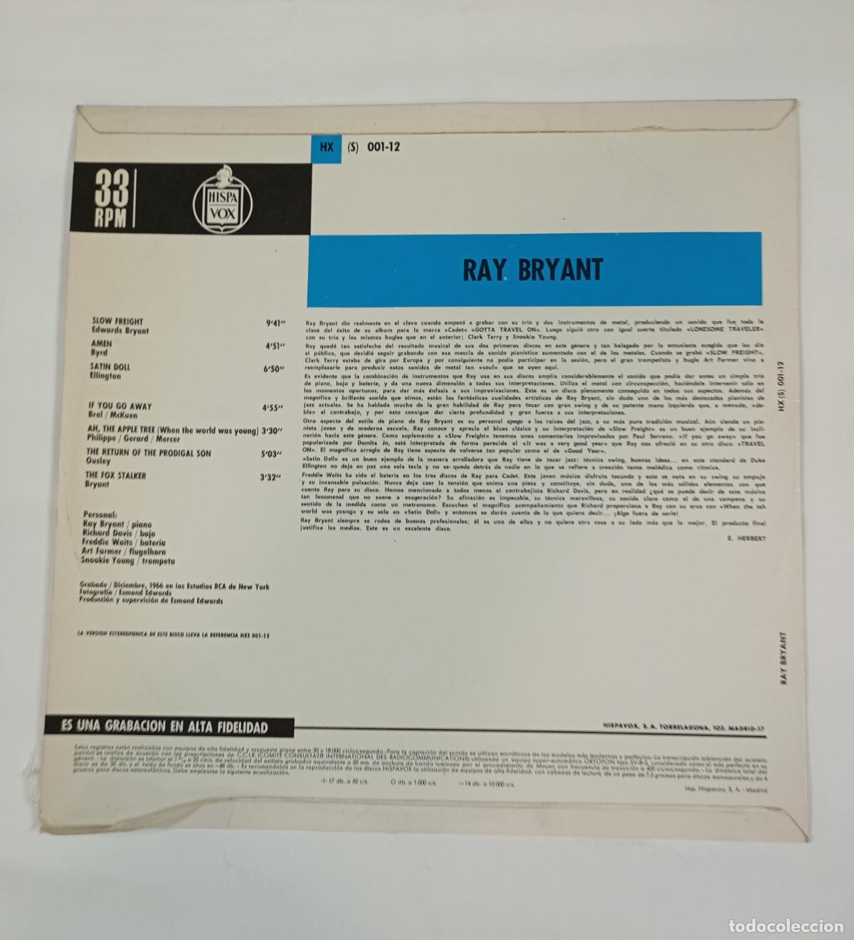 Discos de vinilo: RAY BRYANT - Slow Freight - LP. TDKLP9 - Foto 2