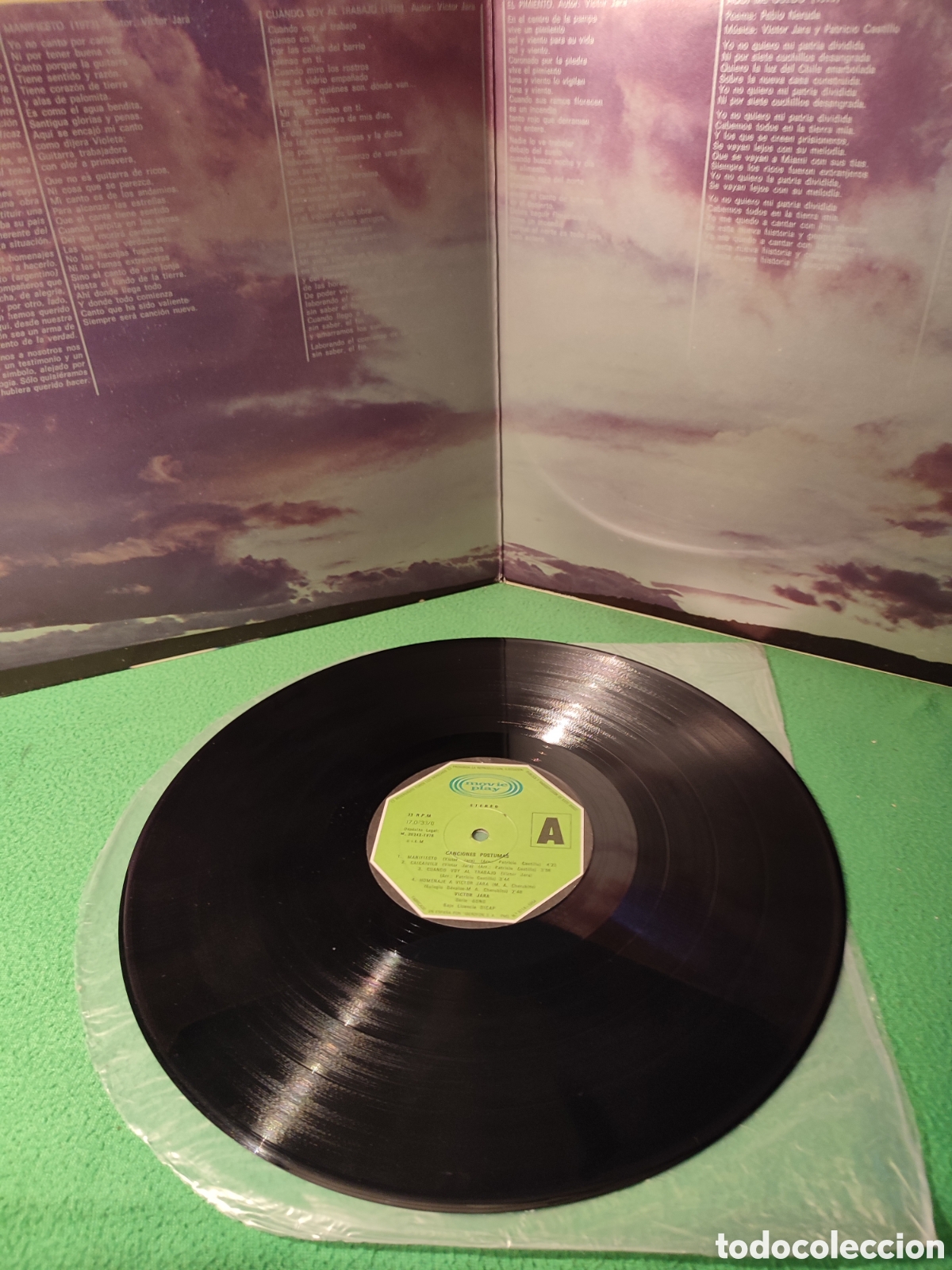 Discos de vinilo: V&iacute;ctor Jara - Canciones p&oacute;stumas - Foto 2