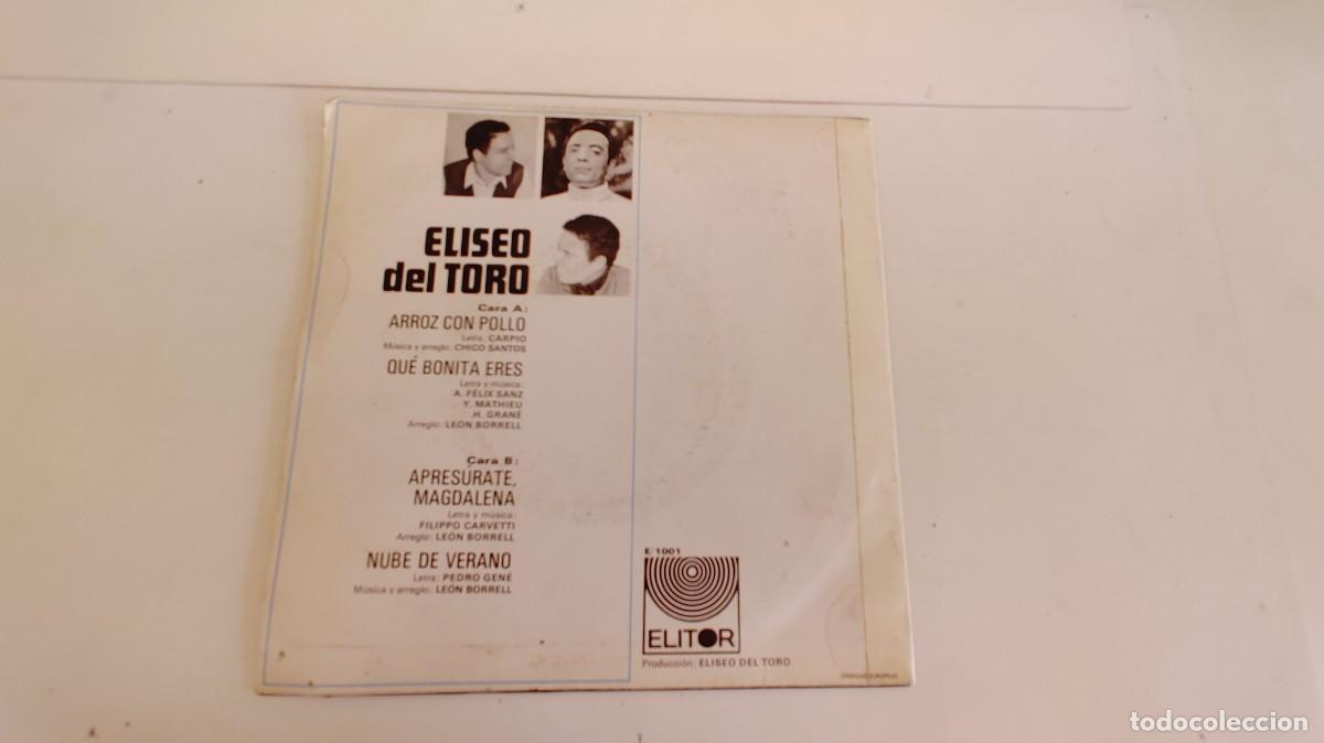 Discos de vinilo: ELISEO DEL TORO-EP ARROZ CON POLLO +3 - Foto 2