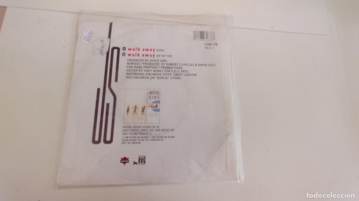 Discos de vinilo: JOYCE SIMS-SINGLE WALK AWAY - Foto 2
