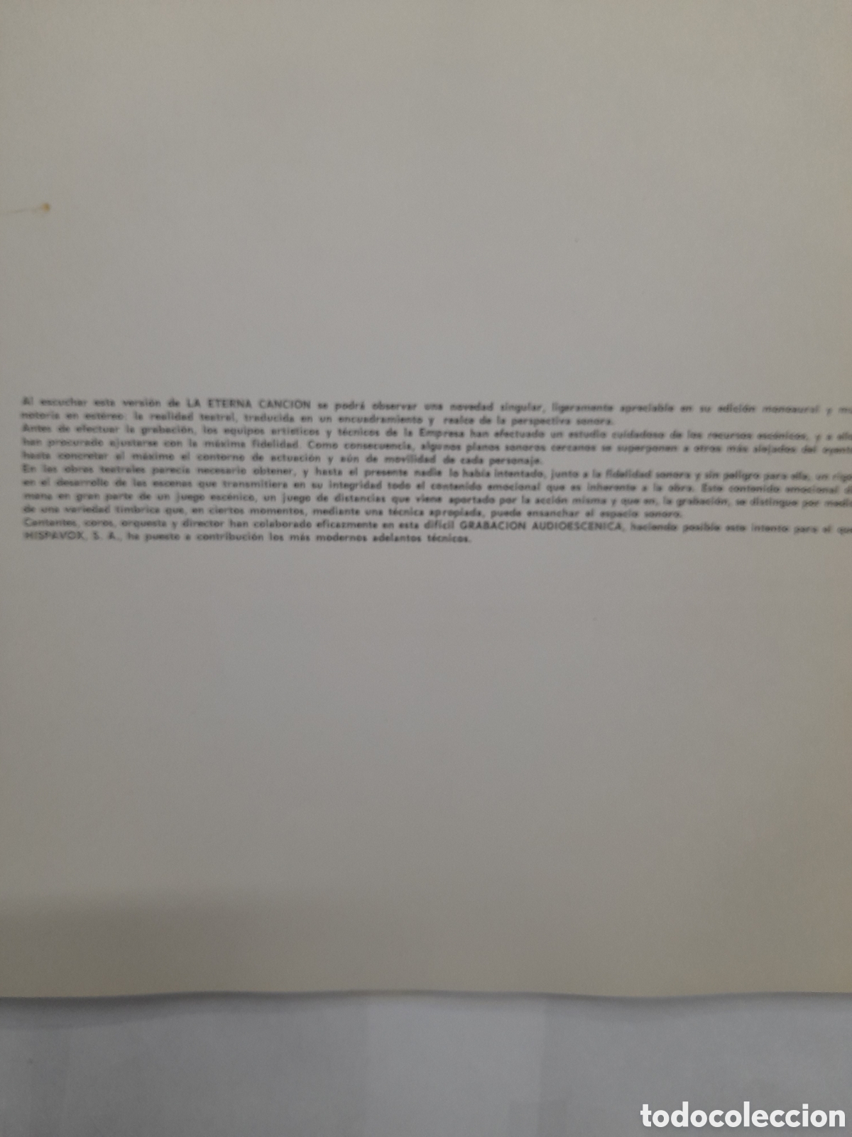 Discos de vinilo: LA ETERNA CANCION. PABLO SOROZABAL. - Foto 3