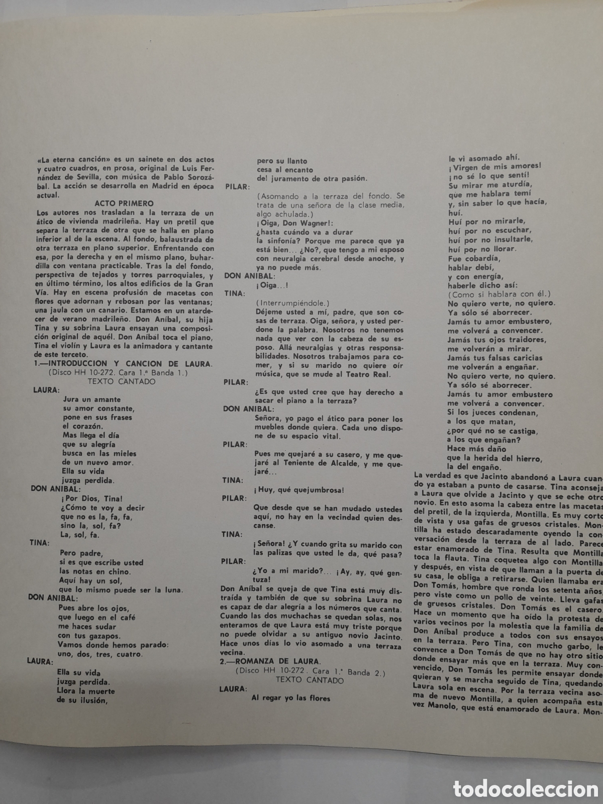 Discos de vinilo: LA ETERNA CANCION. PABLO SOROZABAL. - Foto 8