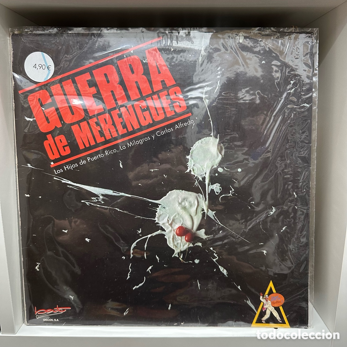 Vinyl records: Los Hijos de Puerto Rico, La Milagros Y Carlos Alfredo - Guerra De Merengues (LP, Comp)