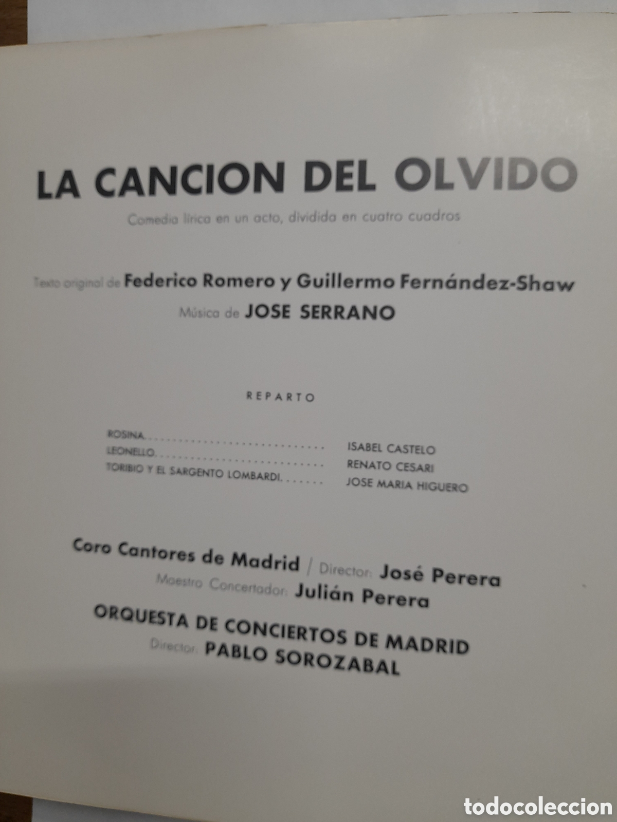 Discos de vinilo: LA CANCI&Oacute;N DEL OLVIDO. JOS&Eacute; SERRANO - Foto 2