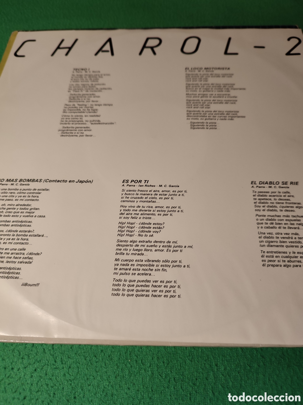 Discos de vinilo: Charol - 2 Vinilo Lp del a&ntilde;o 1982 - Foto 2