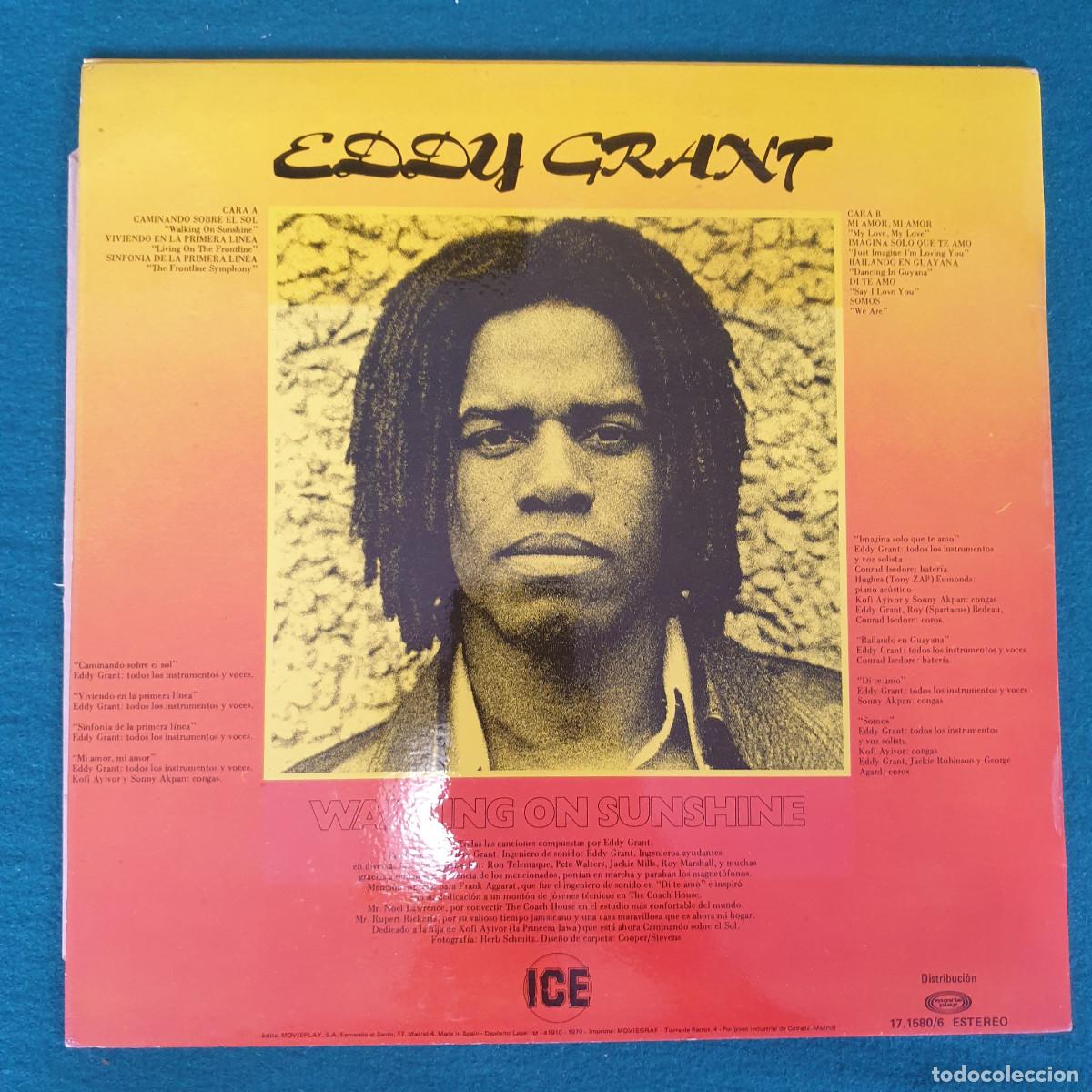 Discos de vinilo: Eddy Grant &ndash; Walking On Sunshine = Caminando Sobre El Sol - Foto 2