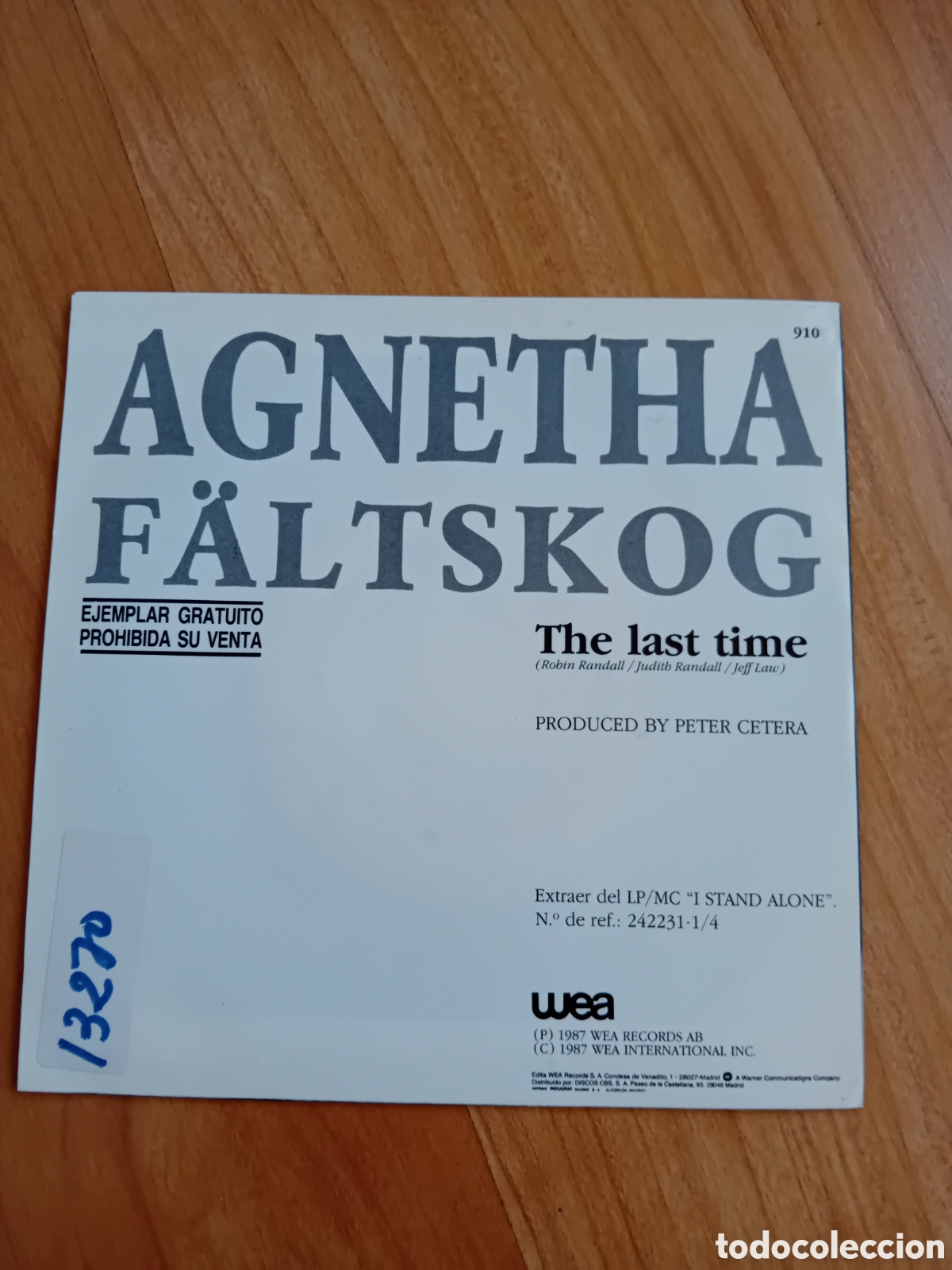Discos de vinilo: AGNETHA FALTSKOG. THE LAS TIME - Foto 2