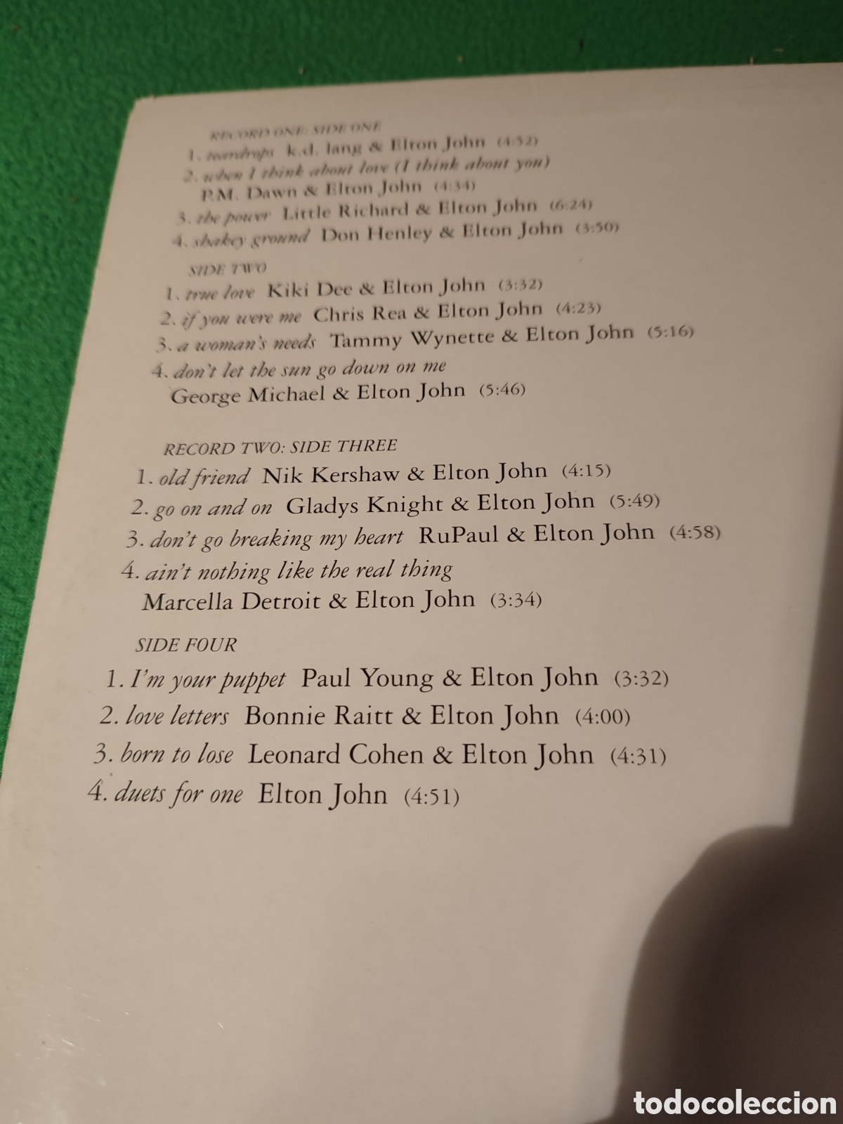 Discos de vinilo: Elton John - Duets Vinilos 2 Lps 1993 - Foto 4