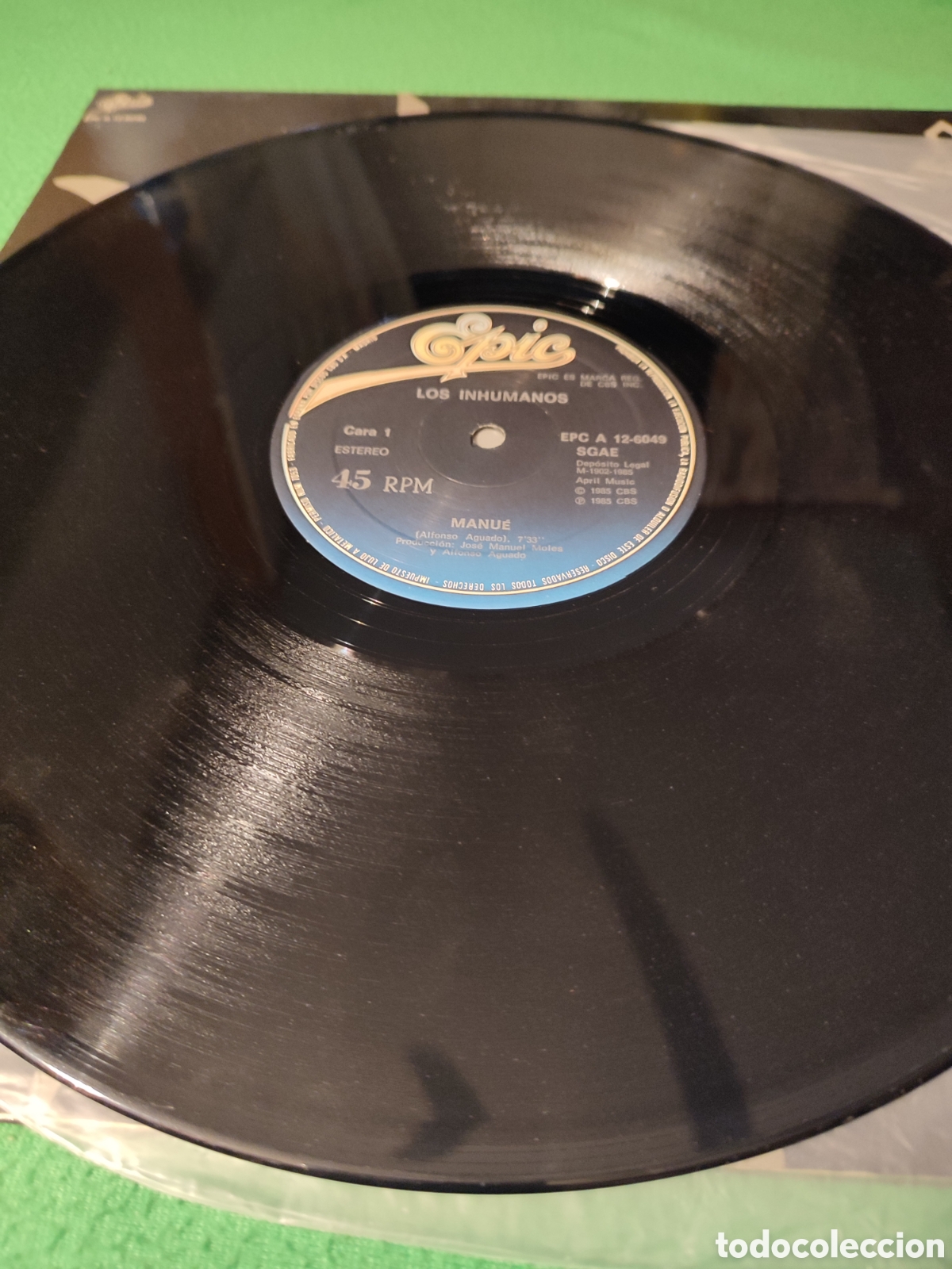 Discos de vinilo: Los Inhumanos - Manue Maxi Single 1985 - Foto 3