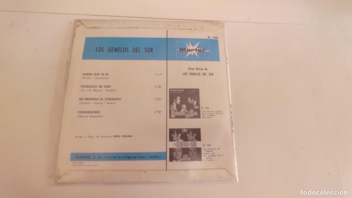 Discos de vinilo: LOS GEMELOS DEL SUR-EP AMOR QUE TE DI +3 - Foto 2