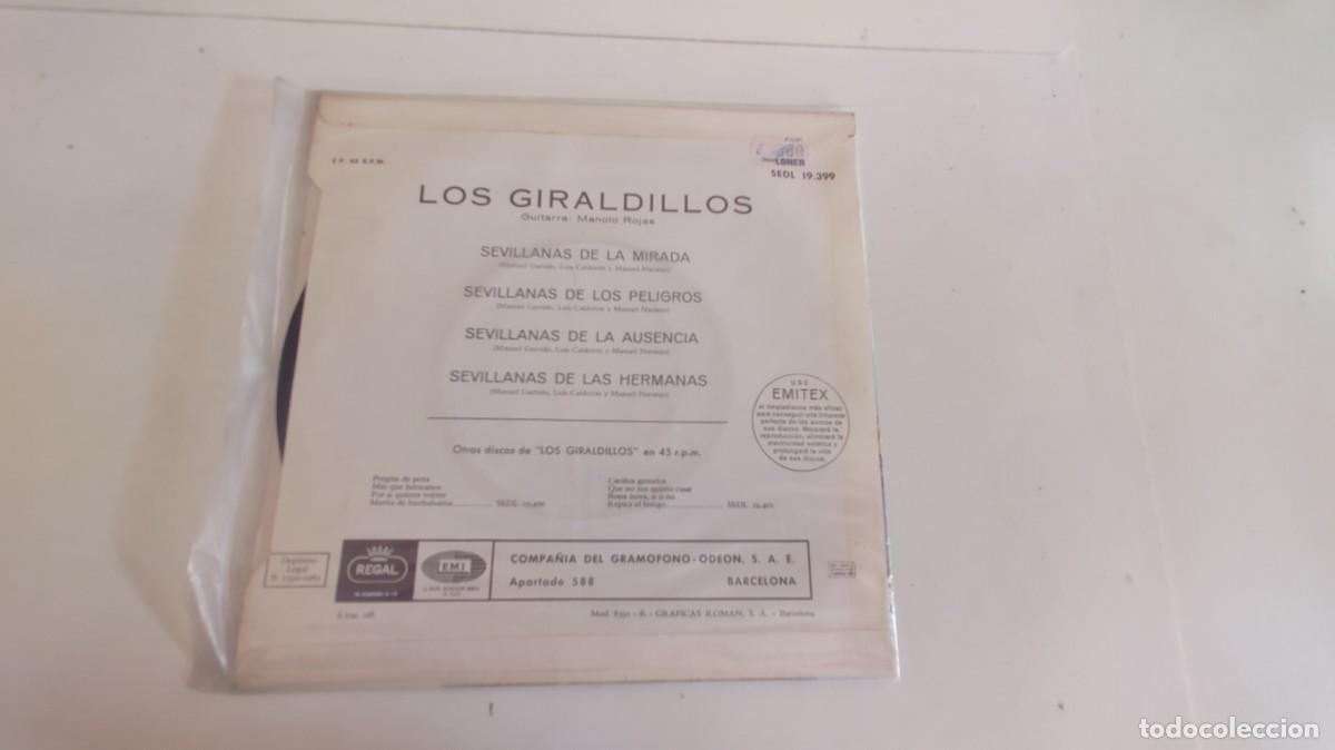 Discos de vinilo: LOS GIRALDILLOS-EP DE LA MIRADA +3 - Foto 2