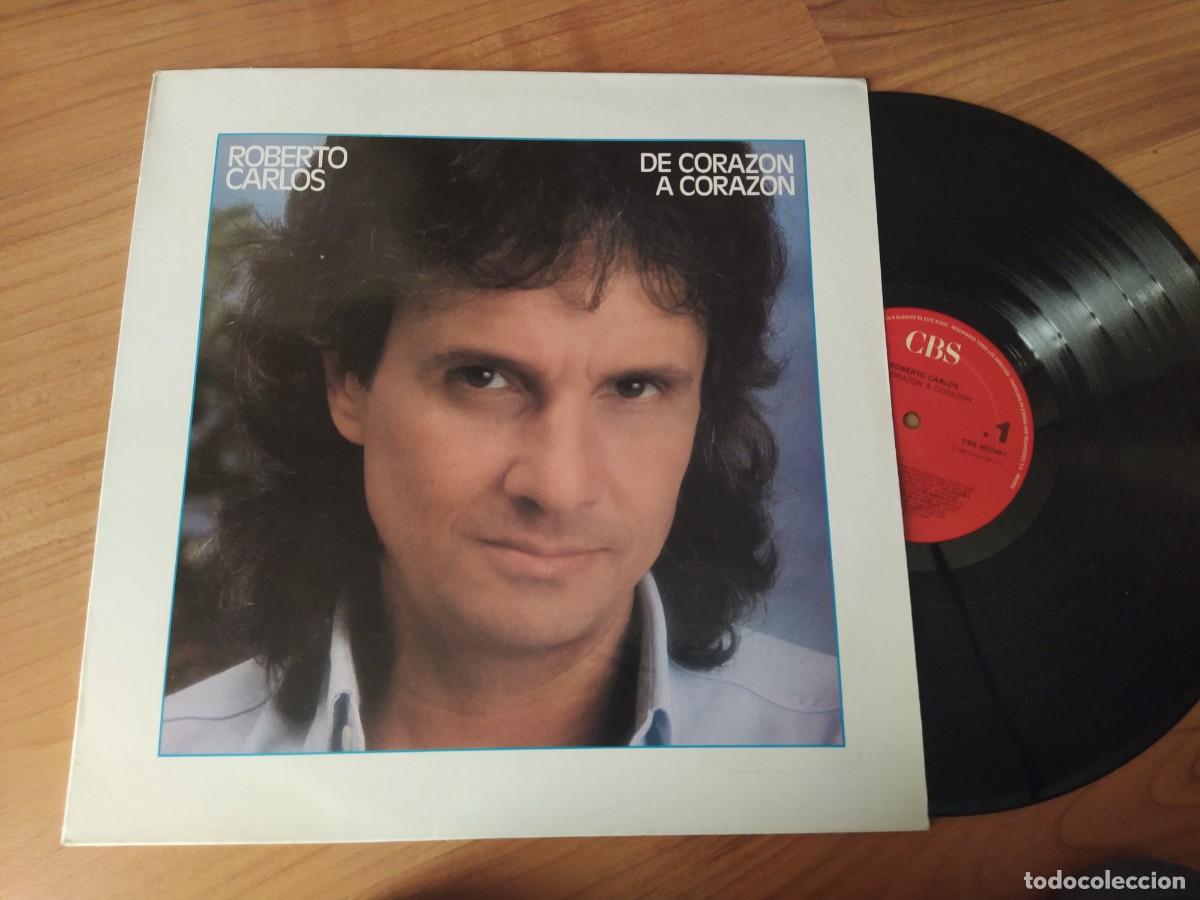Discos de vinilo: Roberto Carlos lp de coraz&oacute;n a coraz&oacute;n cbs 1985 spa - Foto 1