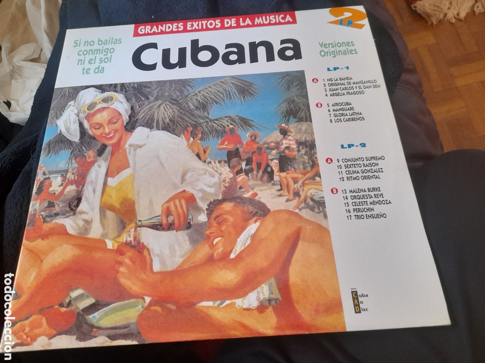 Vinyl records: Vinilo doble, Grandes &Eacute;xitos de la. M&uacute;sica Cubana de 1991,muy buena conservaci&oacute;n