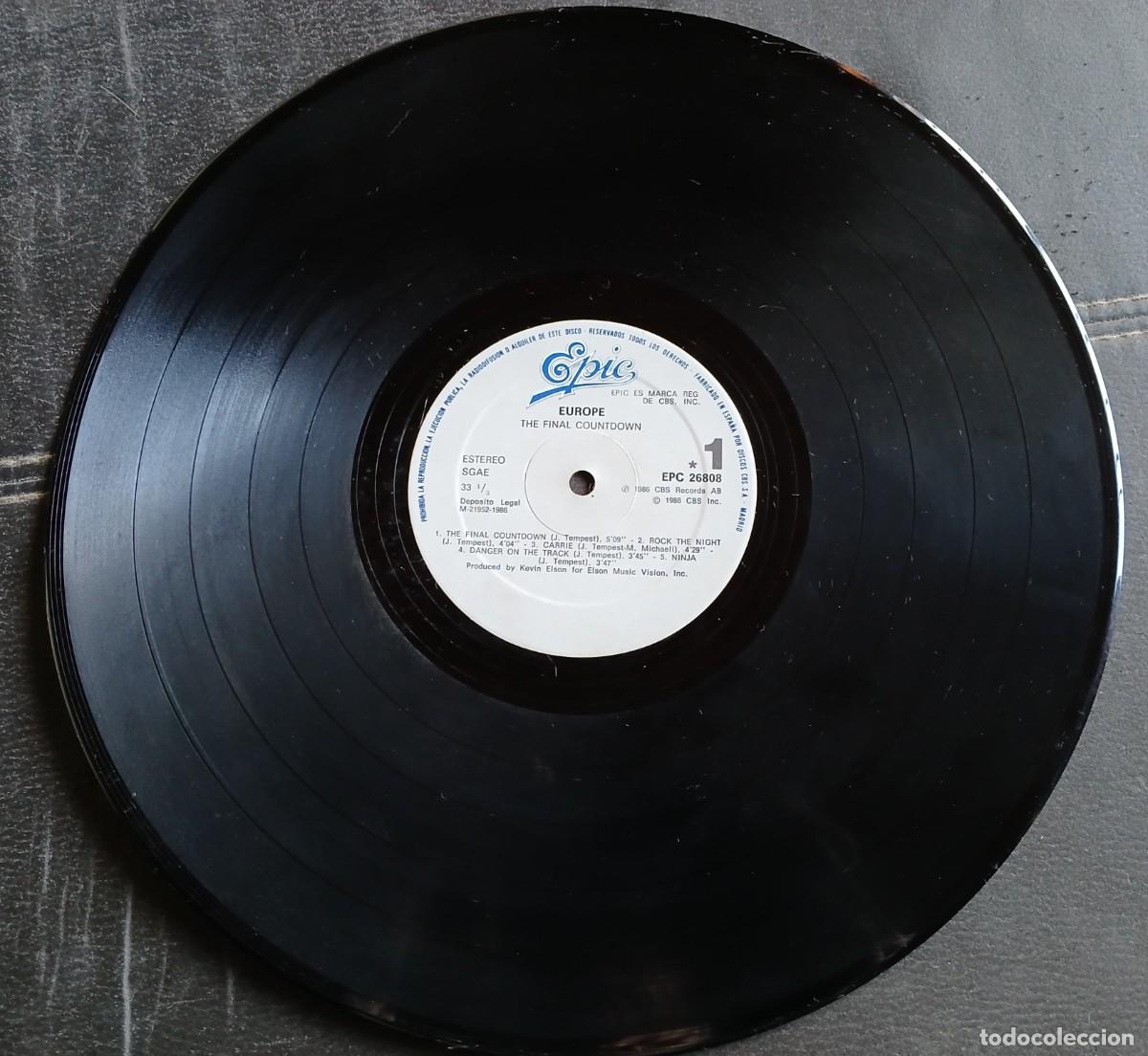 Discos de vinilo: Disco THE FINAL COUNTDOWN de EUROPE - Foto 3