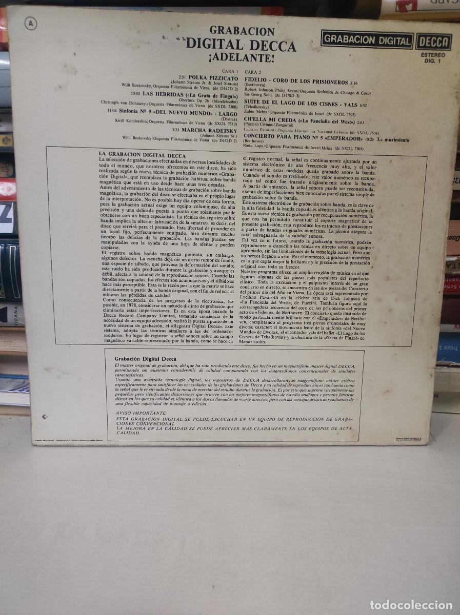 Discos de vinilo: GRABACION DIGITAL DECCA ADELANTE - Foto 2