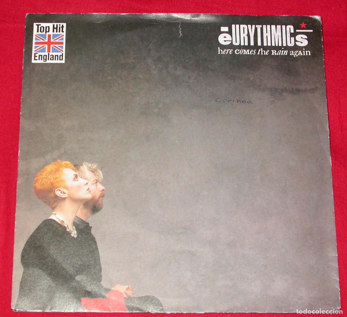 Discos de vinilo: Eurythmics 45t Here comes the rain again VG++ EX - Foto 1