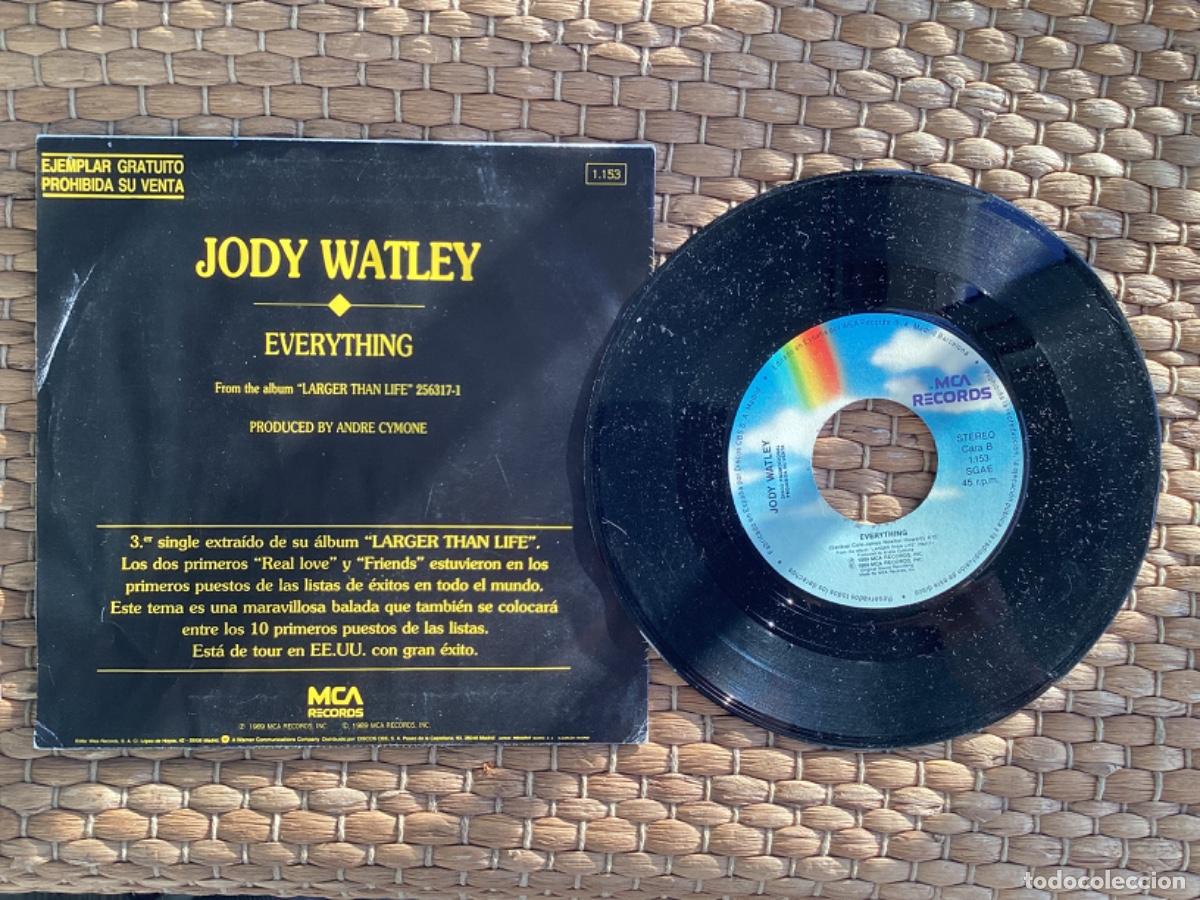 Discos de vinilo: S113 Single Jody Watley - Everything - A&ntilde;o 1989 - Foto 2