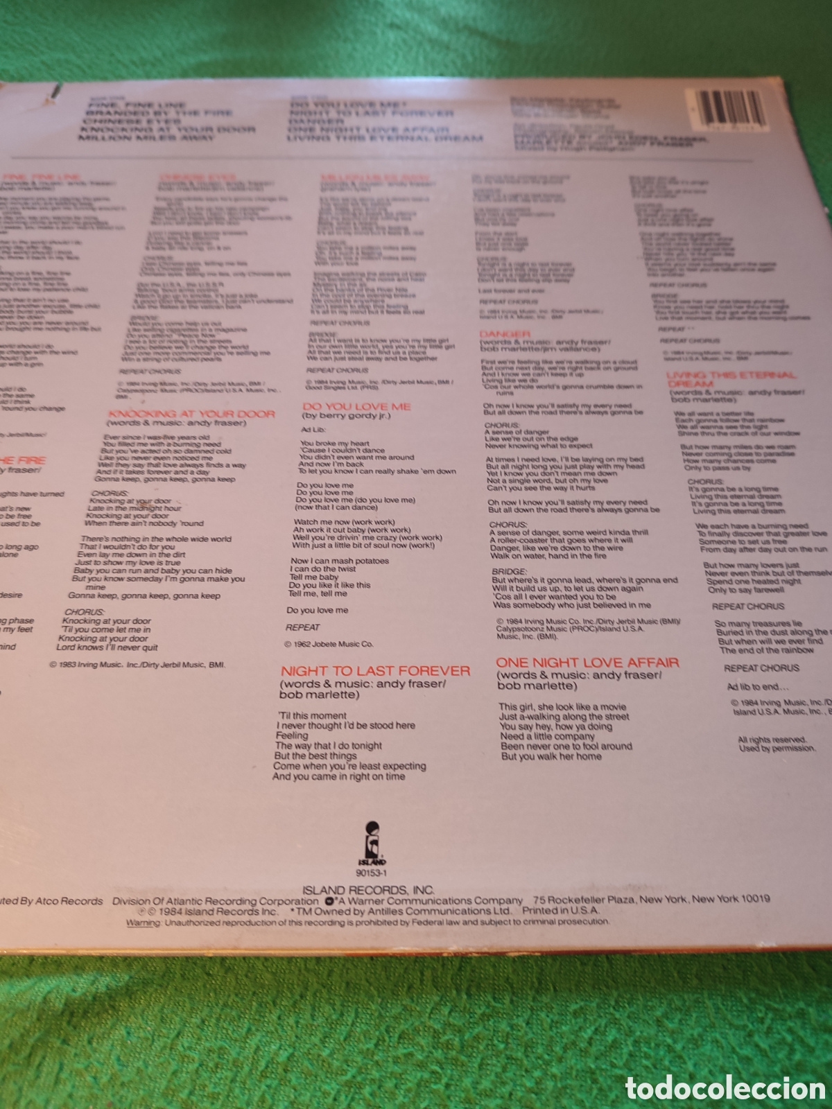 Discos de vinilo: Andy Fraser - Fine Fine Line Vinilo Lp - Foto 2