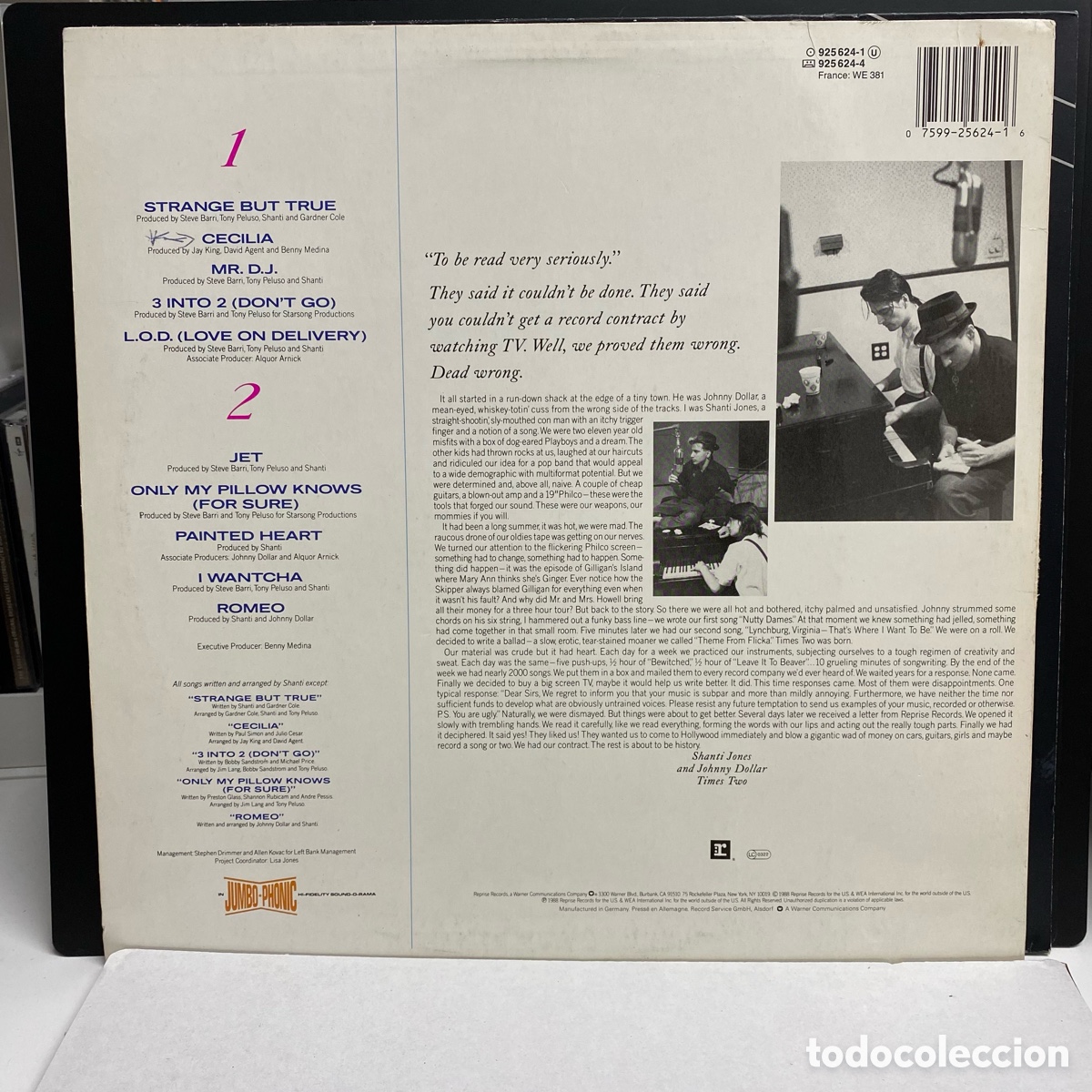 Discos de vinilo: Times Two - X 2 (LP, Album) - Foto 2