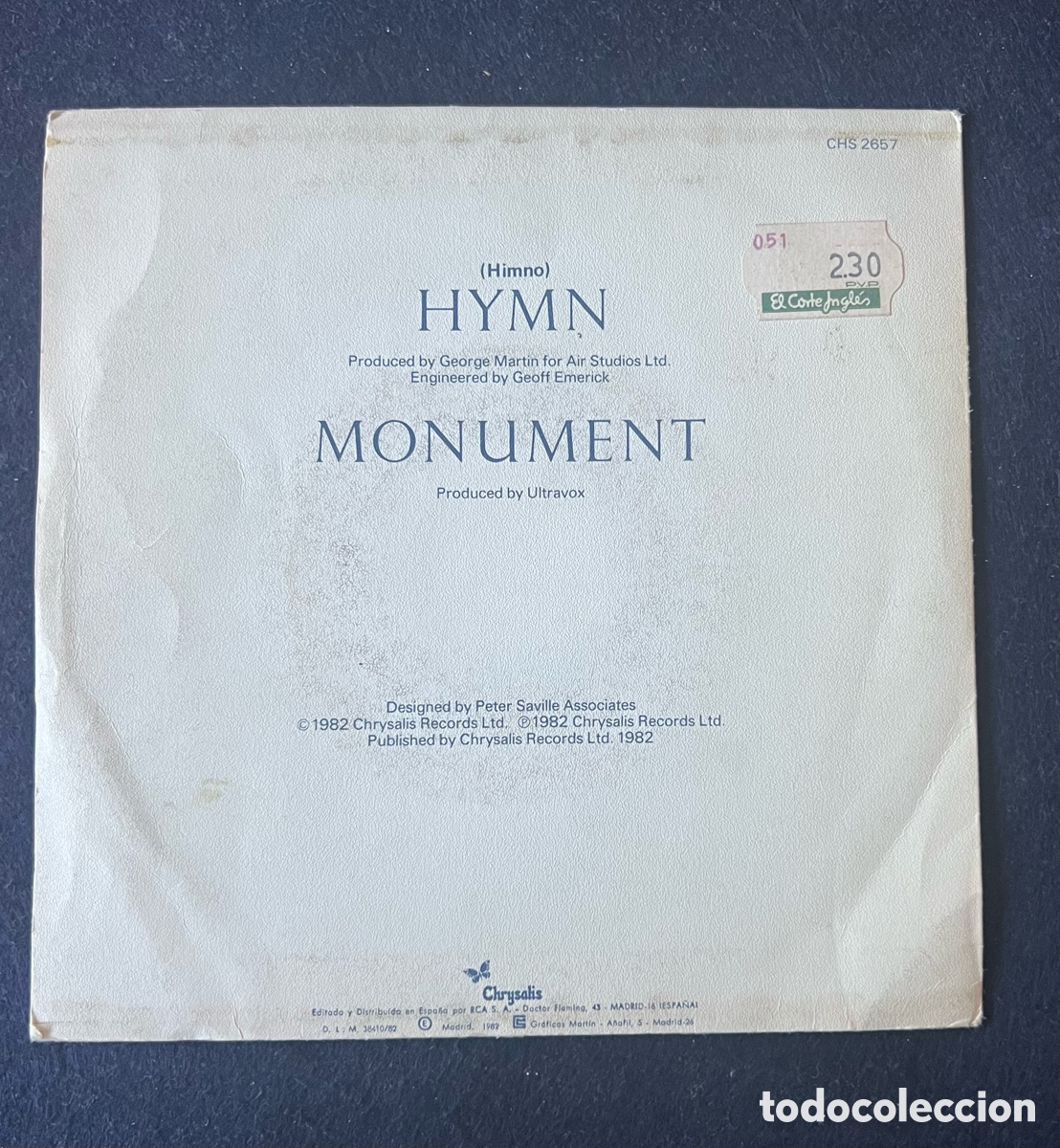 Discos de vinilo: ULTRAVOX --- HYMN vinilo - Foto 2