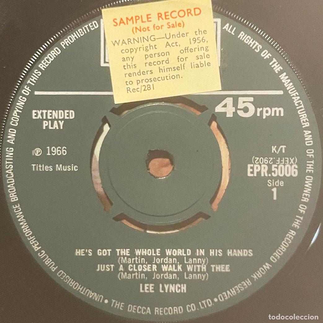 Discos de vinilo: LEE LYNCH / SINGS / EP REX RECORDS 1966 / UK - Foto 3