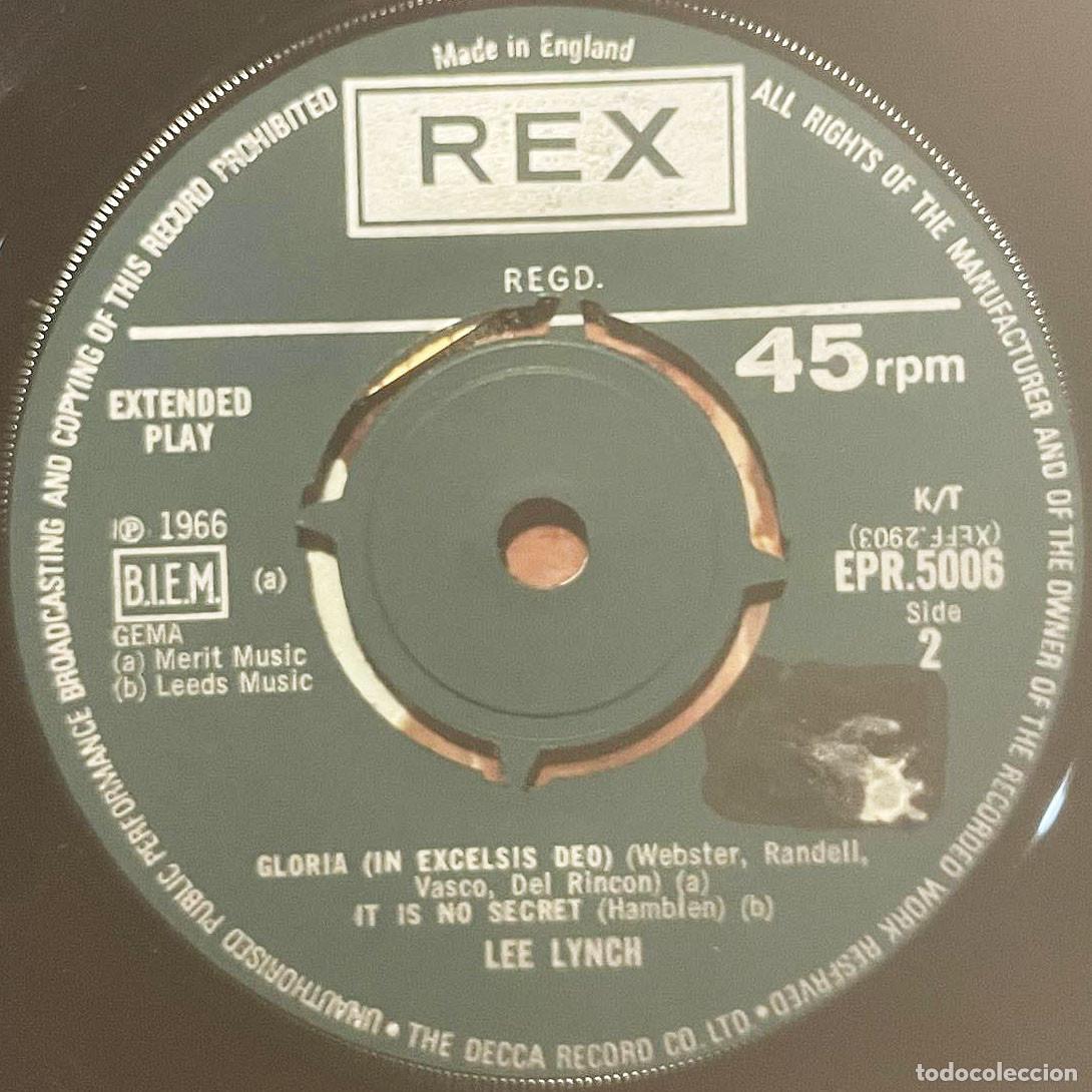 Discos de vinilo: LEE LYNCH / SINGS / EP REX RECORDS 1966 / UK - Foto 4