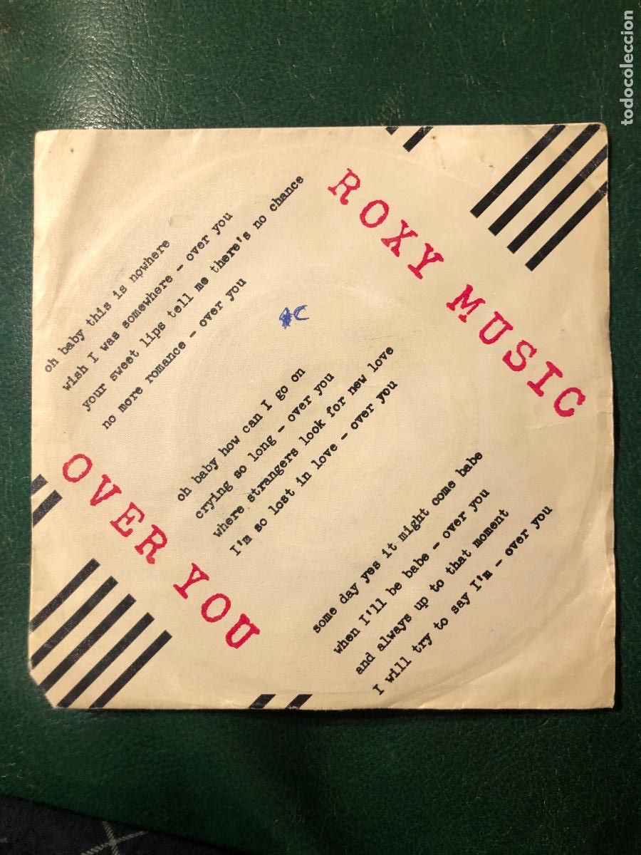 Discos de vinilo: Roxy music Over you 1980 - Foto 2
