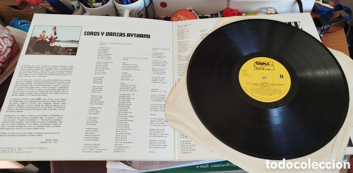 Discos de vinilo: Tajaraste - Coros y danzas Aythami - Foto 2