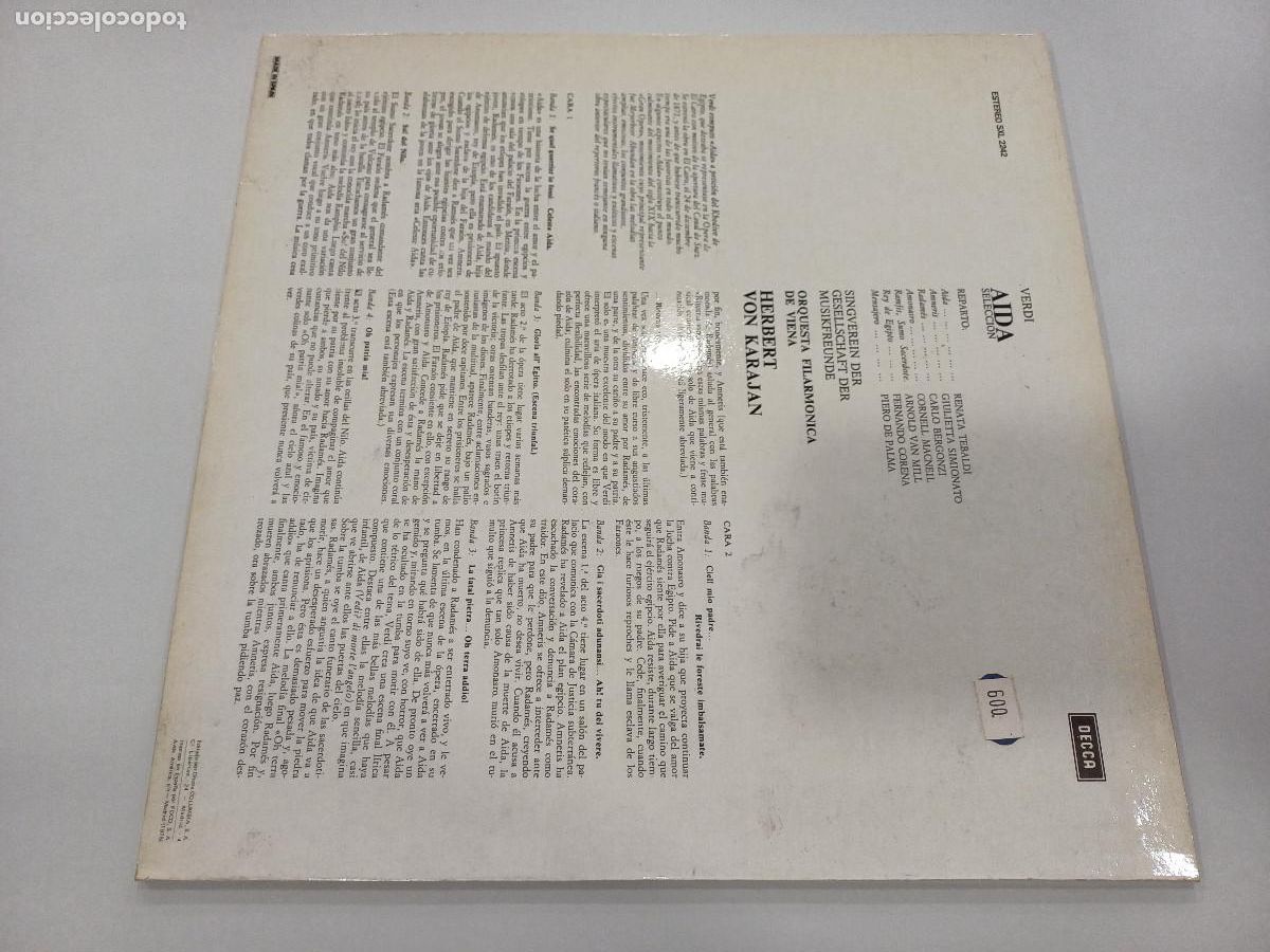 Discos de vinilo: VERDI/AIDA-SELECCIONES/VINILO. - Foto 3