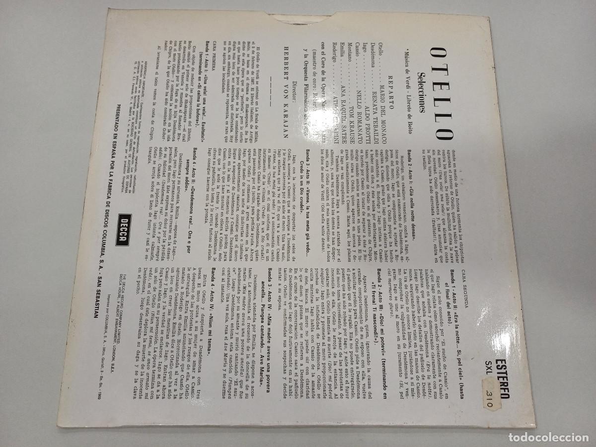 Discos de vinilo: OTELLO/SELECCIONES/VINILO. - Foto 3
