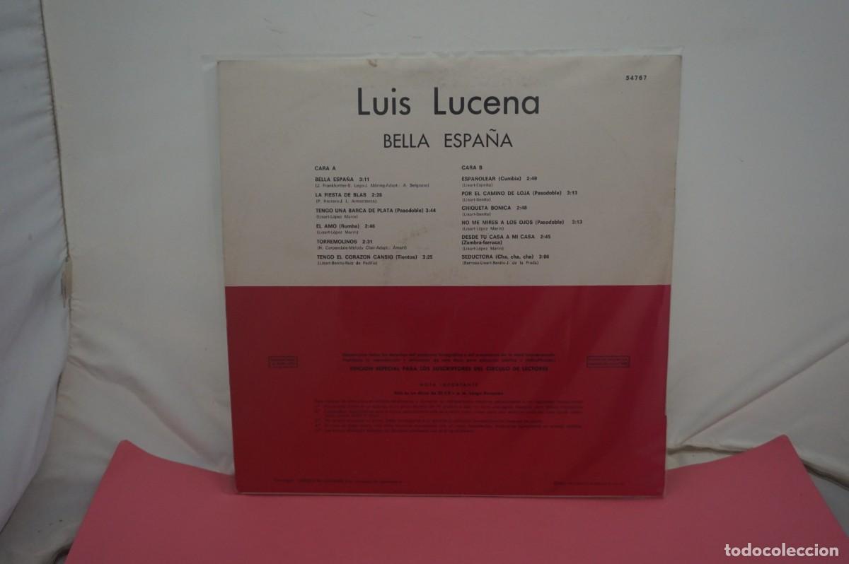 Discos de vinilo: LP - LUIS LUCENA - BELLA ESPA&Ntilde;A - DISCO COMO NUEVO - Foto 3