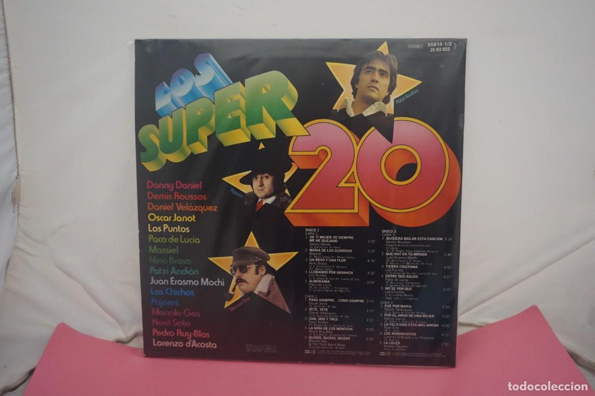 Discos de vinilo: LP - LOS SUPER 20 - DOBLE LP - DISCOS COMO NUEVOS - Foto 4