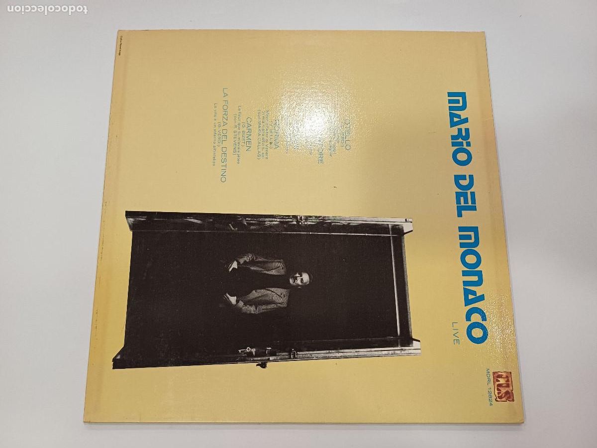 Discos de vinilo: MARIO DEL MONACO/LIVE/VINILO. - Foto 3