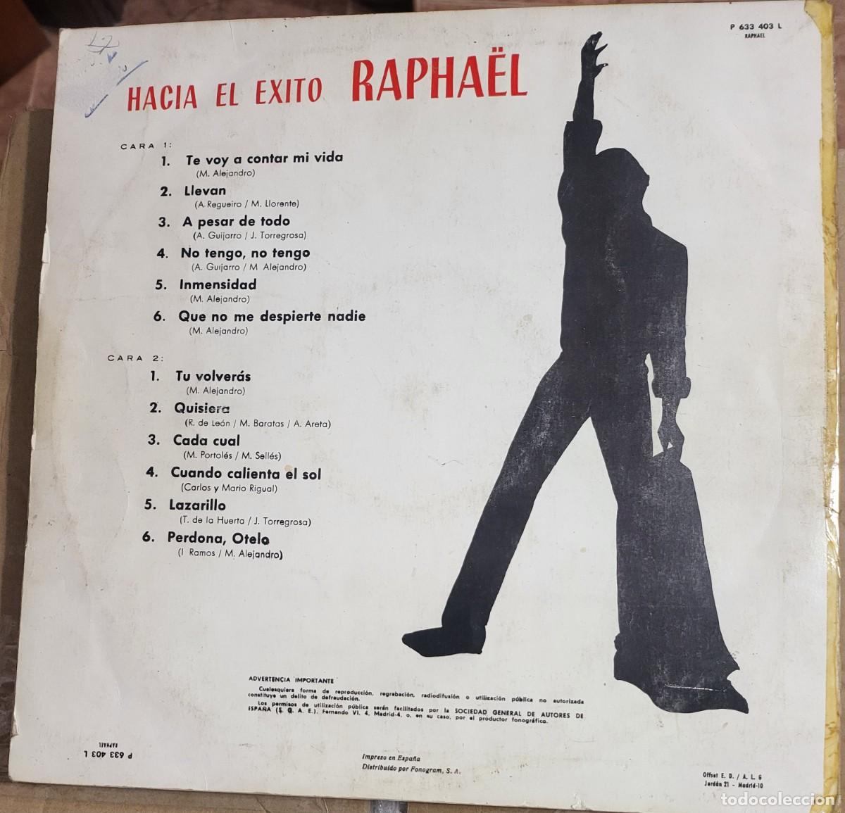 Discos de vinilo: Raphael Lp sello Philips editado en Espa&ntilde;a...a&ntilde;o 1967 - Foto 2