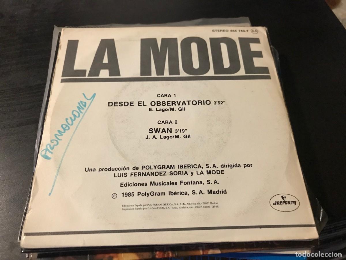 Discos de vinilo: LA MODE - DESDE EL OBSERVATORIO 7&rdquo; SINGLE MERCURY 1986 SYNTH POP - Foto 2