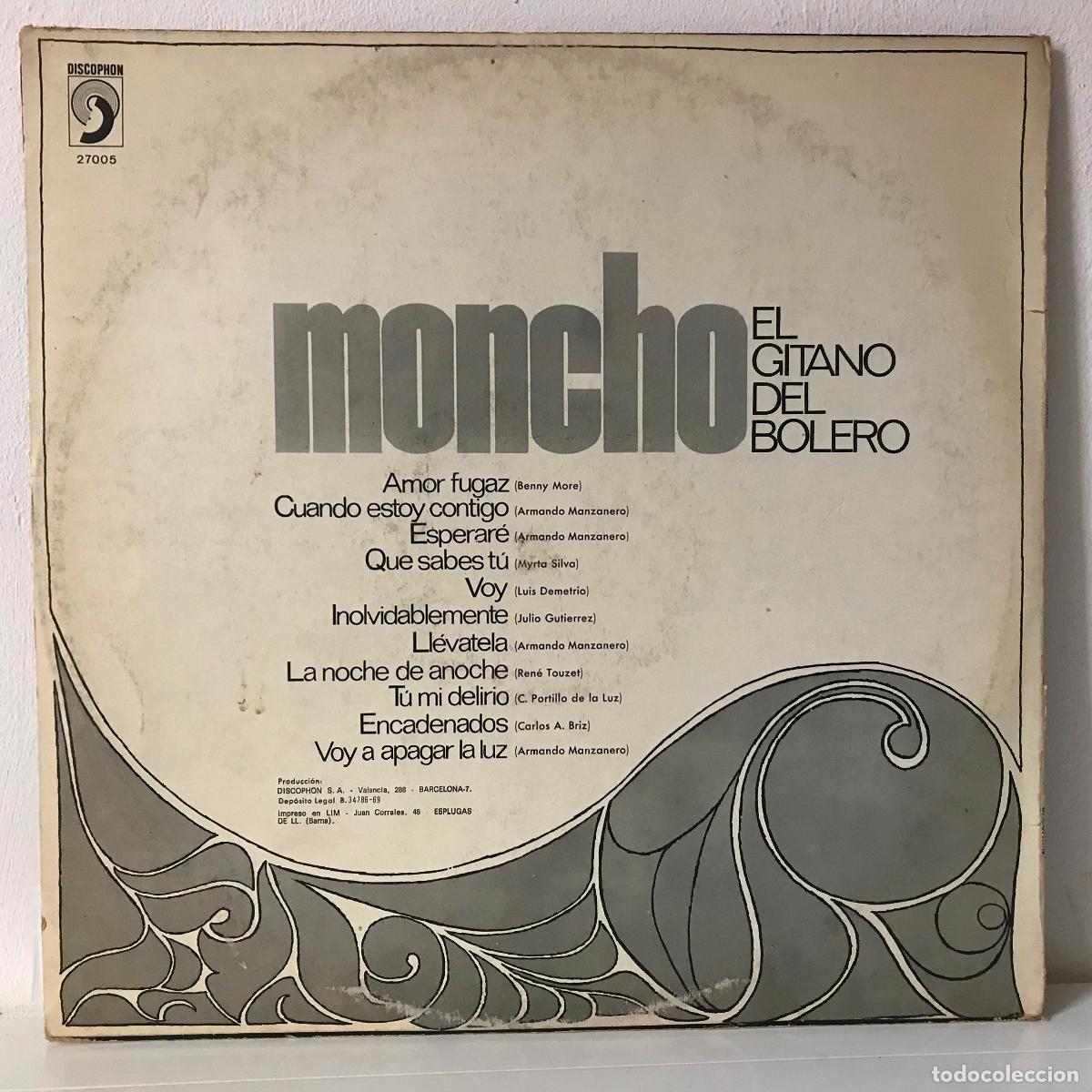 Discos de vinilo: Moncho. El gitano del bolero. PEDIDO M&Iacute;NIMO 5&euro; - Foto 2