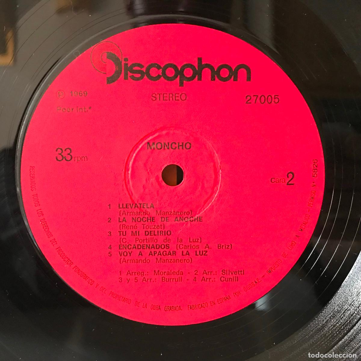 Discos de vinilo: Moncho. El gitano del bolero. PEDIDO M&Iacute;NIMO 5&euro; - Foto 3