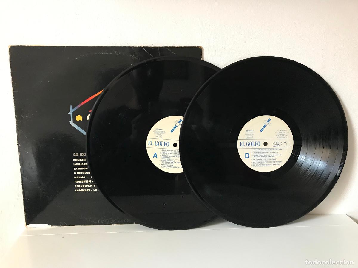 Discos de vinilo: El Golfo 91. 22 &eacute;xitos en versiones originales. Doble LP - Foto 3