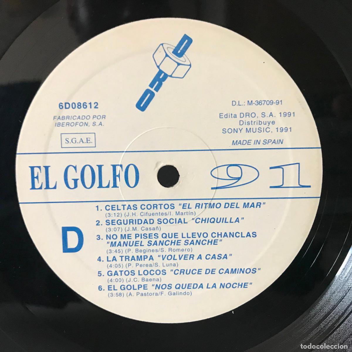 Discos de vinilo: El Golfo 91. 22 &eacute;xitos en versiones originales. Doble LP - Foto 4