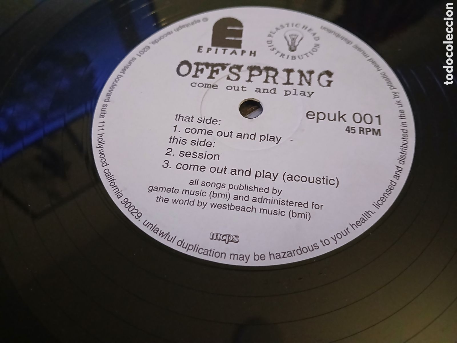 Discos de vinilo: OFFSPRING - SESSION - MAXI - UK - EPITAPH - 3 TEMAS - LM - - Foto 3