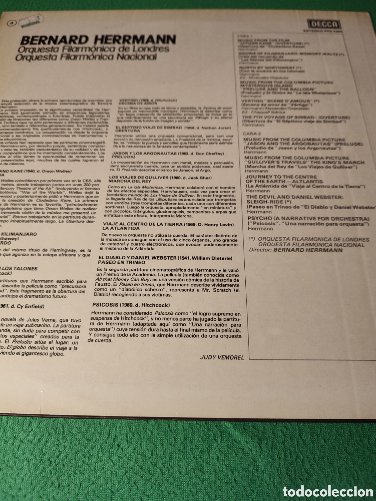 Discos de vinilo: Bernard Herrmann - O. Filarm&oacute;nica de Londres - Foto 2